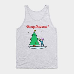 Merry Christmas - Sustainable Tree (Cream) Tank Top